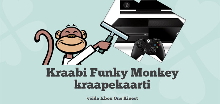 Funky Monkey kraapekaart võida Xbox One Kinect