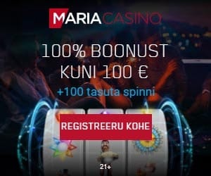 Maria Casino boonused - €100 sissemakseboonus + 100 tasuta spinni