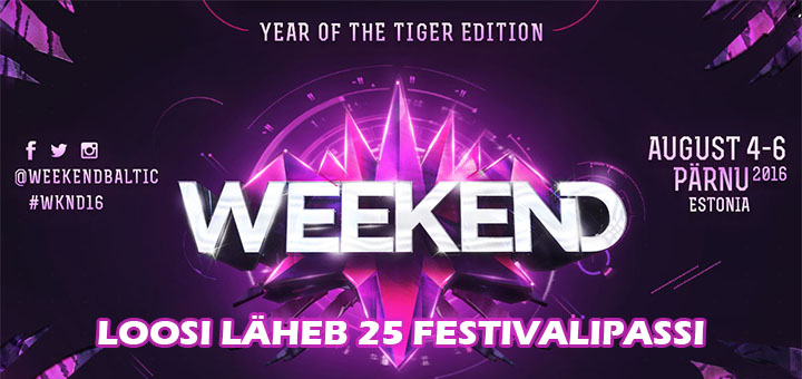 Triobet loosib välja 25 Weekend Festival 2016 festivalipassi
