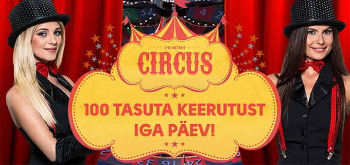 OlyBet Live Kasiino Circus Rulett ja tasuta spinnid