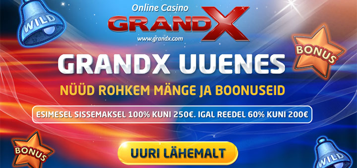 GrandX Online Casino - Eesti parim kasiino boonus