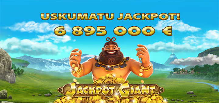 Olybet kasiino uskumatu jackpot summas 6 895 000 eurot mängus Jackpot Giant