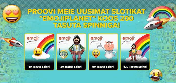 Optibet Eesti annab uues slotimängus Emojiplanet 200 tasuta spinni