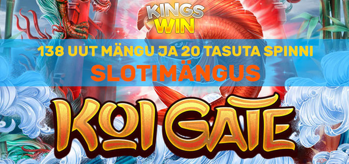 Kingswin kasiinos Habanero ja Ezugi mängud + 20 tasuta spinni mängus Koi Gate