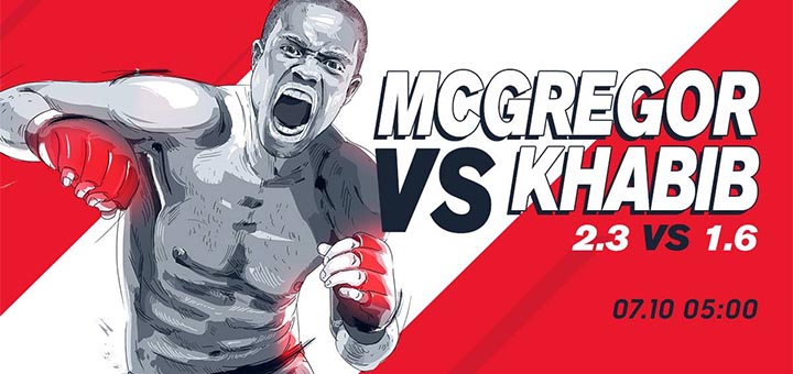 McGregor vs Khabib live ülekanne ja panustamine OlyBet spordibaarides