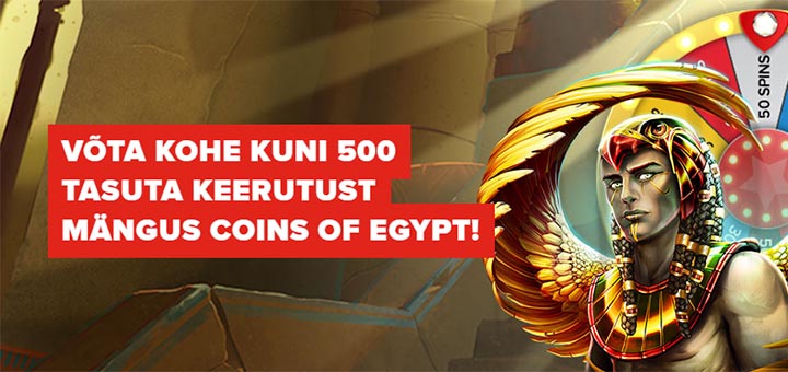 Optibetis Coins of Egypt õnneratas ja kohesed tasuta spinnid