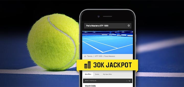 Paris Masters ATP 1000 tenniseturniir - panusta Unibetis ja osaled €30 000 loosimisel