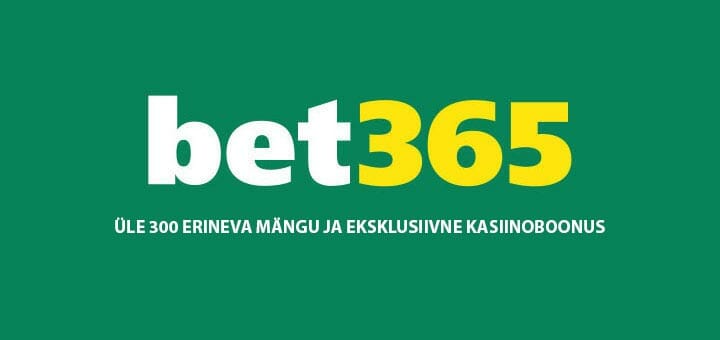 Bet365 Eesti kasiinos üle 300 erineva mängu - boonuskood ja kasiinoboonus