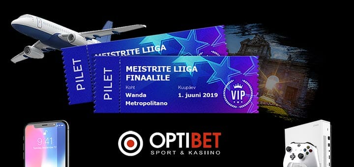 Optibet Meistrite Liiga 2019 eripakkumine - VIP reis Meistrite Liiga finaalmängule, iPhone XS, Xbox One S ja rahalised auhinnad