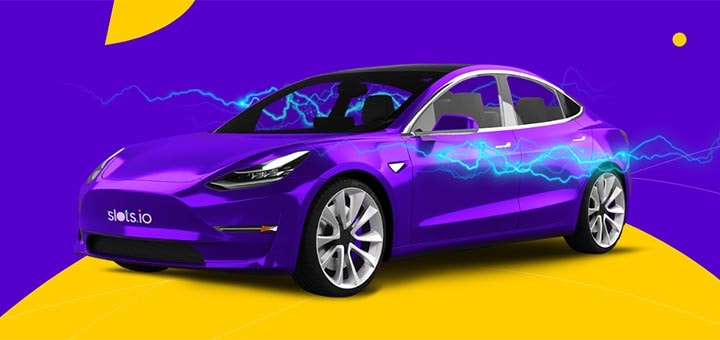 Võida slots.io online kasiinos Tesla Model 3 elektriauto