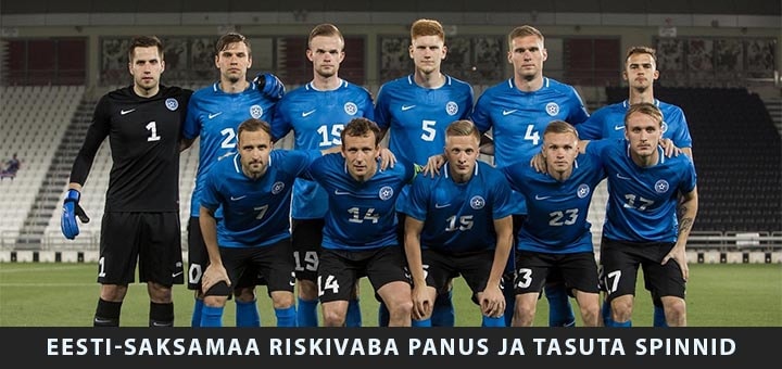 Eesti-Saksamaa EURO 2020 valikmäng - riskivaba panus ja tasuta spinnid Unibet'is