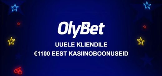 OlyBet kasiino suveeri - uuele liitujale €1100 eest kasiino boonuseid