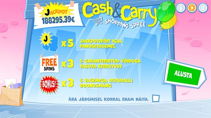 Cash & Carry Shopping Spree jackpot slot