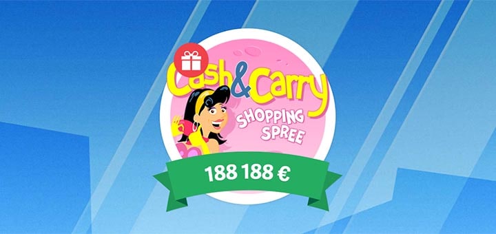 Paf Cash & Carry Shopping Spree tasuta keerutused ja suur jackpot