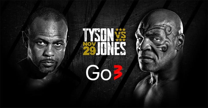 Tyson vs Roy Jones otseülekanne Go3 platvormil