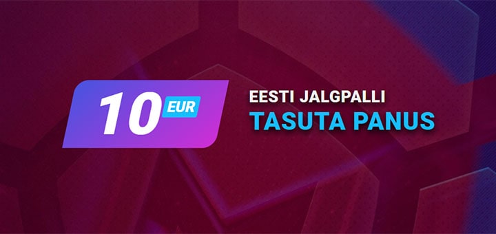 Coolbet'is saad iga nädal Eesti Premium Liigale panustades €10 tasuta panuse