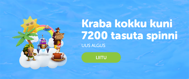 Kraba 7200 tasuta spinni