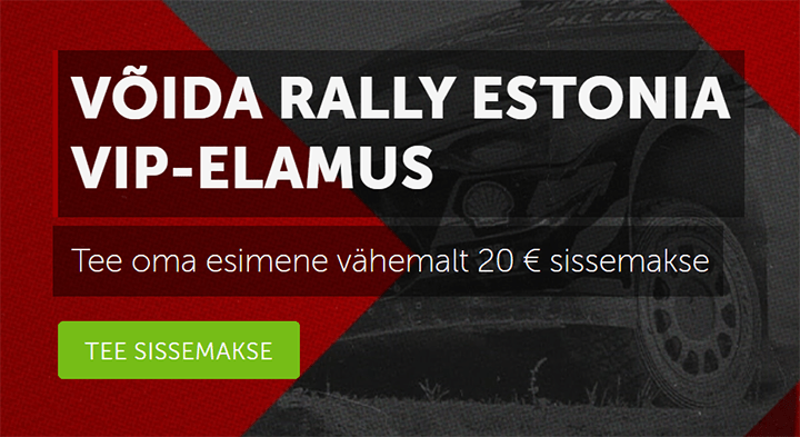 Tee esimene sissemakse ja võida Rally Estonia 2022 VIP elamus