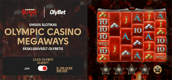 Proovi uhiuut slotimängu Olympic Casino Megaways ja võida 3500 eurot