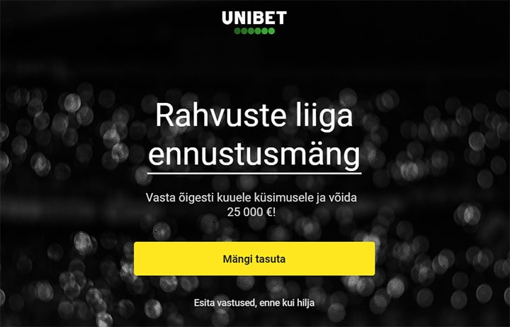 Osale Unibetis tasuta UEFA Rahvuste liiga ennustusmängus ja võida €25 000 pärisraha