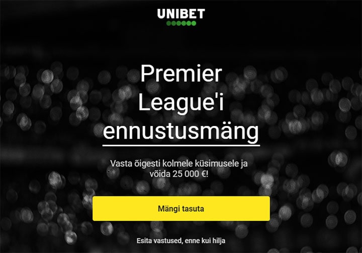 Osale Unibeti tasuta Premier League ennustusmängus