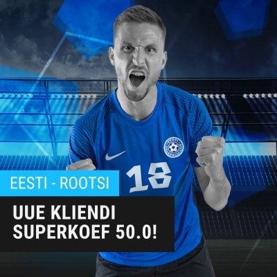 Panusta Eesti vs Rootsi jalkamatšile superkoefiga 50.00