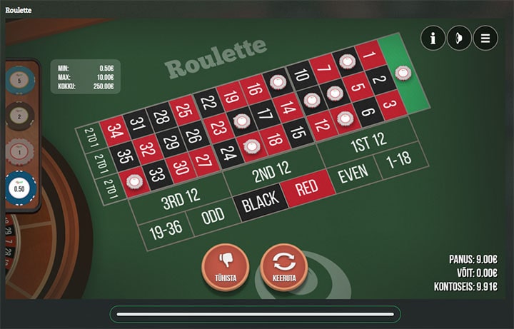 Panusta Paf Roulette mängus €10 ja saad 10 tasuta keerutust