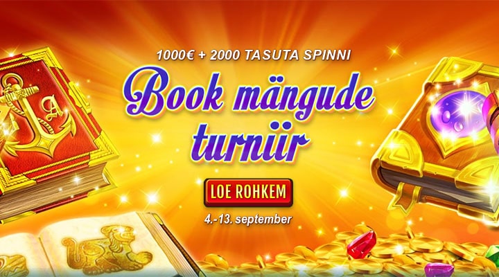 Raamatumängude turniir GrandX kasiinos - auhinnafondis €1000 + 2000 tasuta spinni