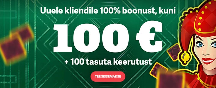 Ava Paf konto ja saad €100 sissemakseboonuse + 100 tasuta keerutust mängus Double Joker Slot